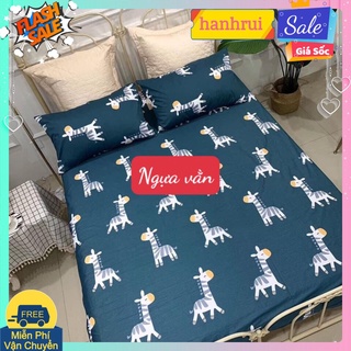 Bộ Ga Gối 1mx2m Vải Cotton Poly Mềm Mịn,được chọn mẫu hanhrui-ngựa vằn