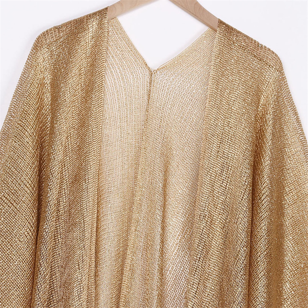 Đầm Dệt Kim Phối Tua Rua Lấp Lánh Gợi Cảm Cho Nữ Đi Biển