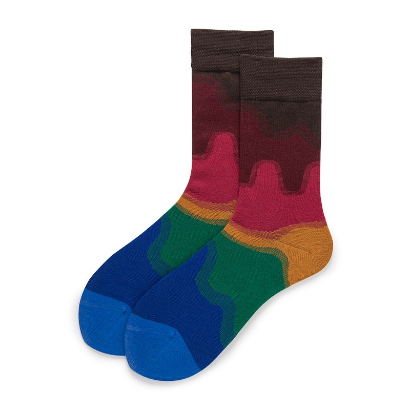 Tất cổ cao Vớ cao cổ Nam nữ Unisex Cao cấp Cotton Retro Cá tính Hàn Quốc