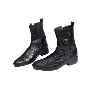 Giày boot nam da bò thật dập vân cá sấu .Bảo hành 12 tháng. Mã số: B138.