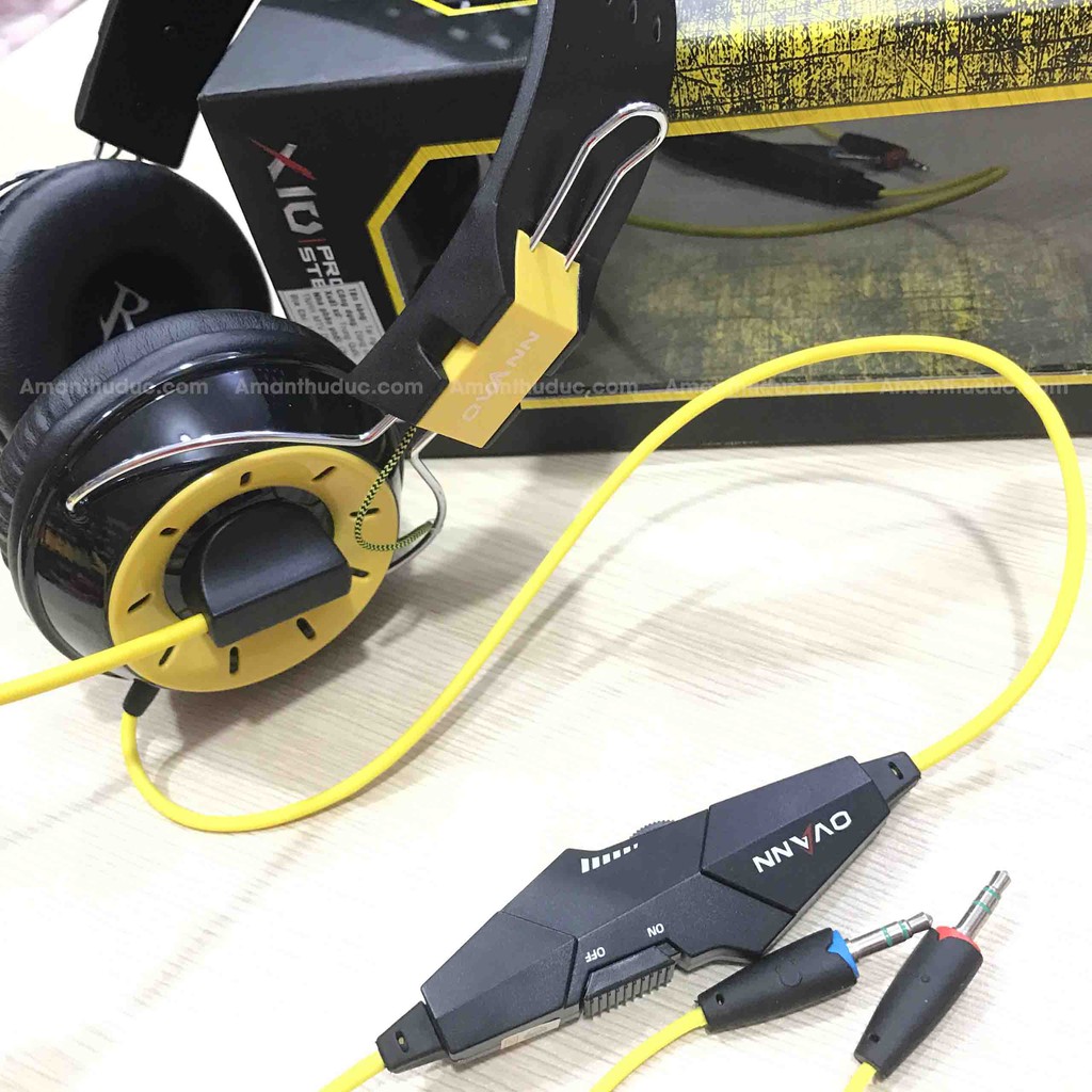 Headphone Ovann X10 Vàng Đen Tai Nghe Game Thủ
