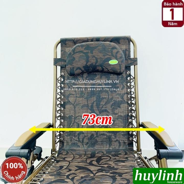 Ghế xếp gấp thư giãn Sumika 639 - Rộng 73cm - Tải trọng 200kg - Tặng khay để ly