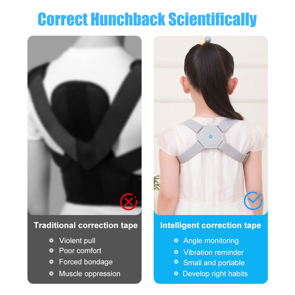 Đai chỉnh sửa tư thế Salorie chống gù lưng kiểu dáng thông minh có cảm biến rung