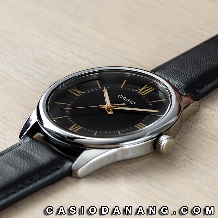 Đồng hồ nam dây da Casio chính hãng Anh Khuê MTP-V005L-1B5UDF (40mm)
