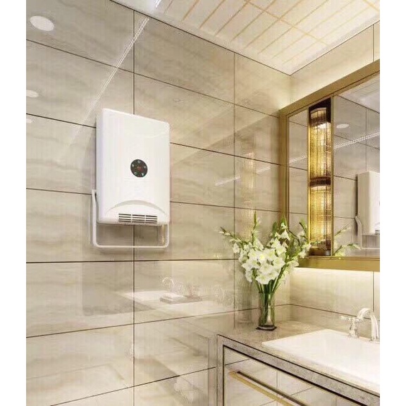 Máy sưởi gốm treo tường New Sun kiêm quạt điều hòa làm mát có đèn UV khử khuẩn đa chức năng - Quạt điều hòa