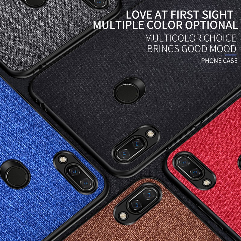 Ốp lưng điện thoại mỏng Xiaomi Mi Mix 2s 3 Play Redmi 10 NOTE 10 PRO MAX 10S Slim Solid Color Cloth + PC Hard Phone Case