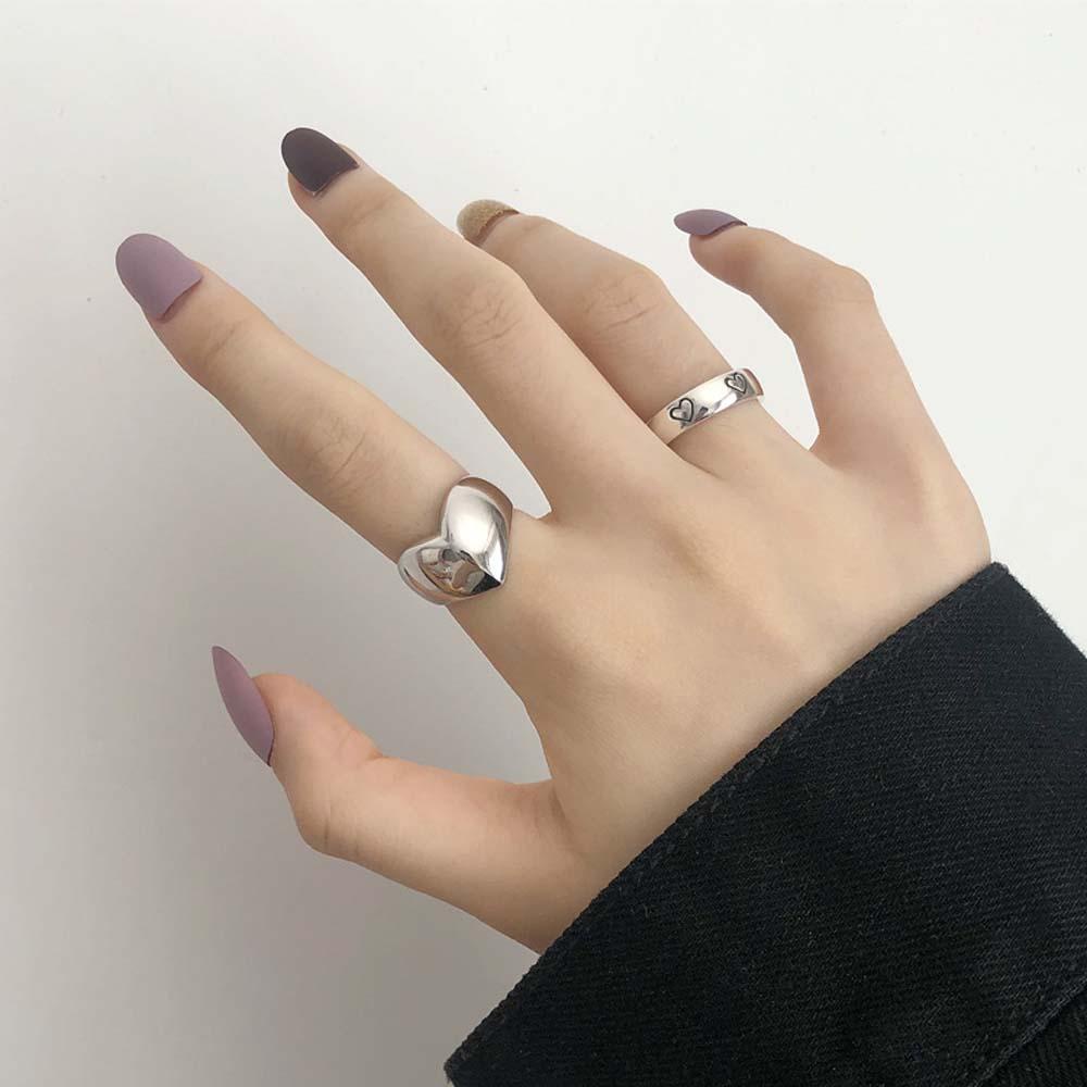 Nhẫn Hở Hình Trái Tim Chống Dị Ứng Thời Trang Dùng Làm Quà Tặng Sinh Nhật