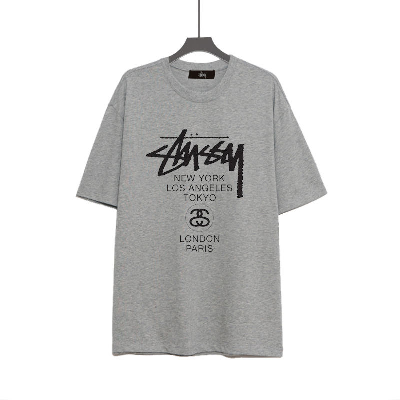 Áo thun STUSSY St5 tay ngắn cổ tròn vải cotton