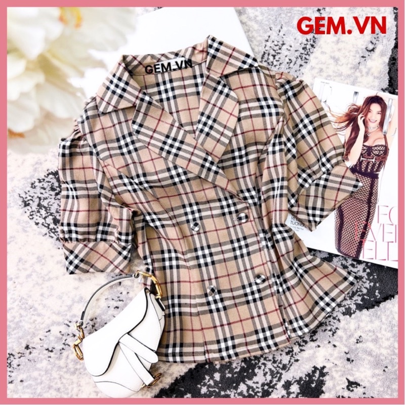 Áo vest kẻ G449 CÓ BIGSIZE mặc mùa hè hay thu đông đều hợp thời trang dễ phối đồ GEM.VN