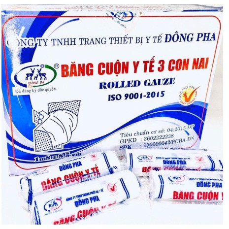 Hộp 50 Băng Cuộn - Gạc Cuộn Y Tế 3 con Nai Đông Fa