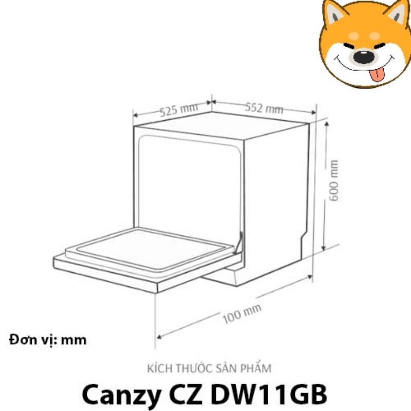Máy Rửa Bát Cao Cấp 11 Bộ CANZY CZ DW11GB