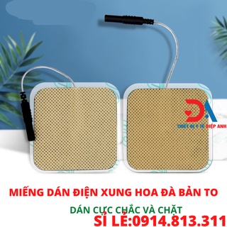 {LOẠI 1} 01 cặp miếng dán điện xung máy điện châm hoa đà SDZ-II {CẶP VUÔNG TO BẢN}