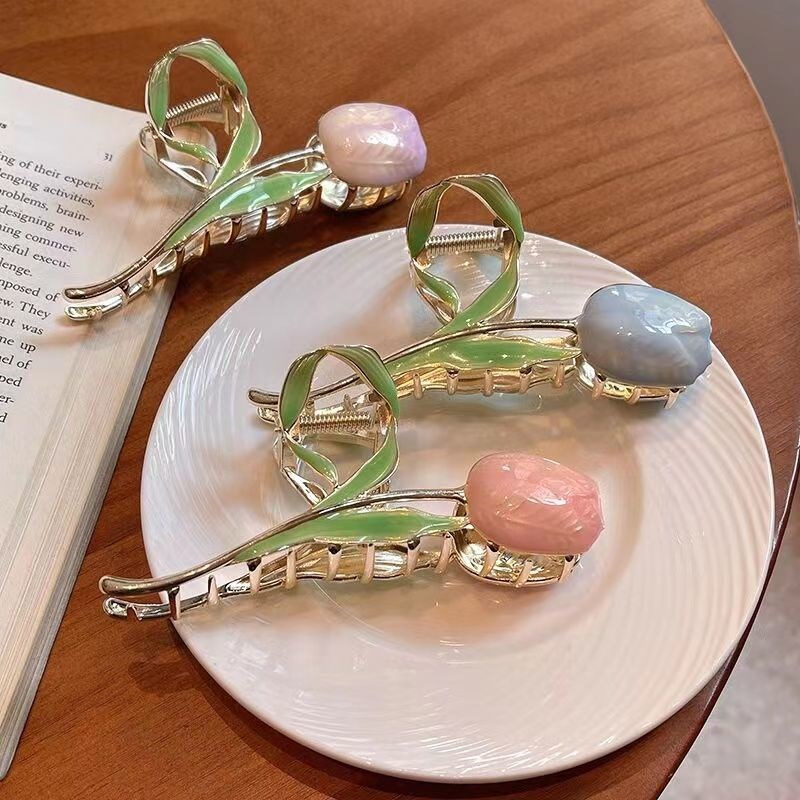 Kẹp Tóc Cỡ Lớn Kiểu Dáng Cá Mập Phong Cách Hàn Quốc Thời Trang Mùa Hè Chất Lượng Cao