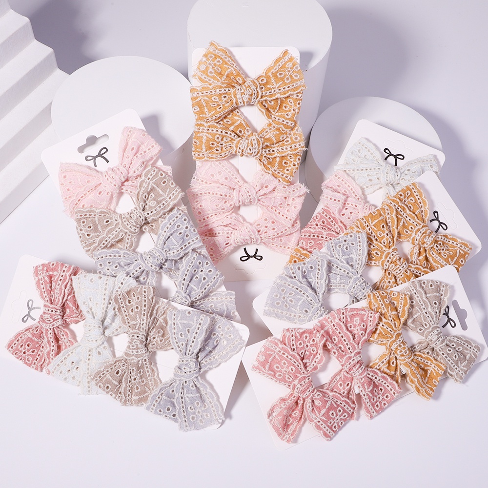 Set 4 kẹp tóc KIDSBOWS kiểu nơ lớn thời trang dễ thương dành cho bé gái