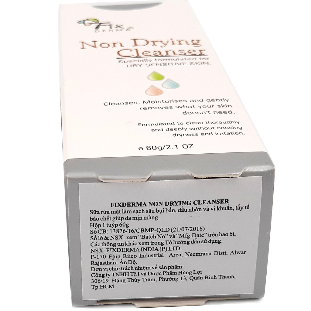 Sữa Rửa Mặt Không Tạo Bọt Cho Da Nhạy Cảm Fixderma Non Drying Cleanser (60g) | BigBuy360 - bigbuy360.vn