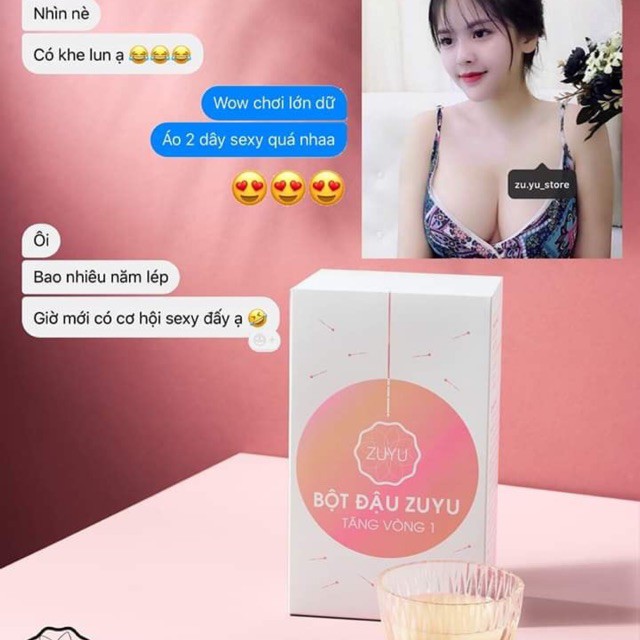 Combo 3 Hộp Bột Đậu ZuYu Tăng Vòng 1 Tặng Kèm 3 Tinh Dầu Massage V1 Hạt Đậu Rang Xay Nguyên Chất