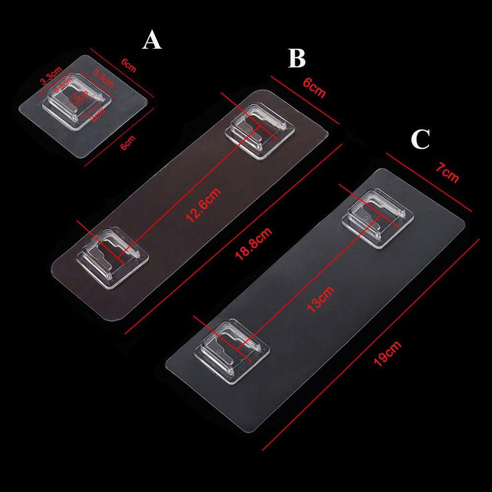 Set 2 / 5 Móc Treo Đồ Dán Tường Trong Suốt Chống Nước Tiện Dụng