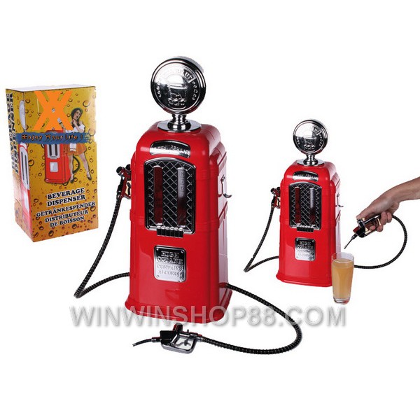 Bình rót rượu cây xăng V.3 2 vòi màu đỏ chứa 1080ml Asam