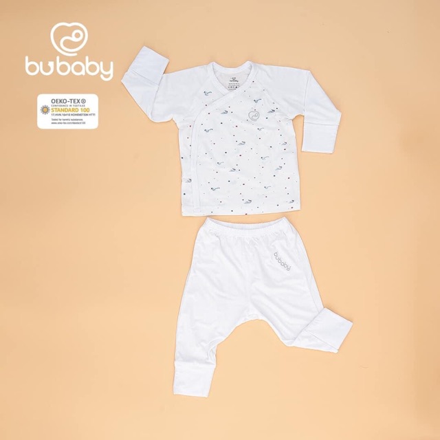 Bu sơ sinh newborn bamboo Bộ lcài chéo bộ cài thẳng Body Bu hoạ tiết trăng sao thu đông 2020 mẫu mới
