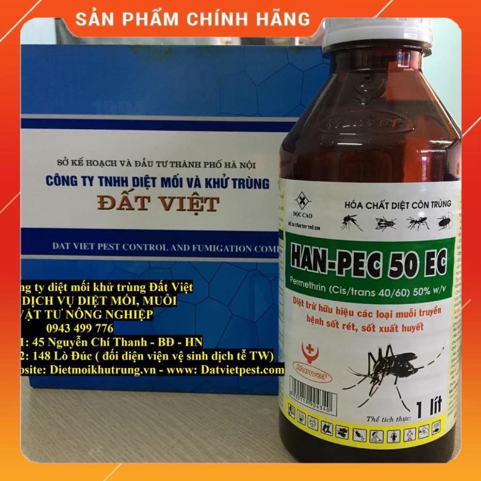 Thuốc diệt muỗi Han-Pec 50EC chai 1 lít diệt trừ hữu hiệu các loại muỗi truyền bệnh sốt rét, sốt xuất huyết