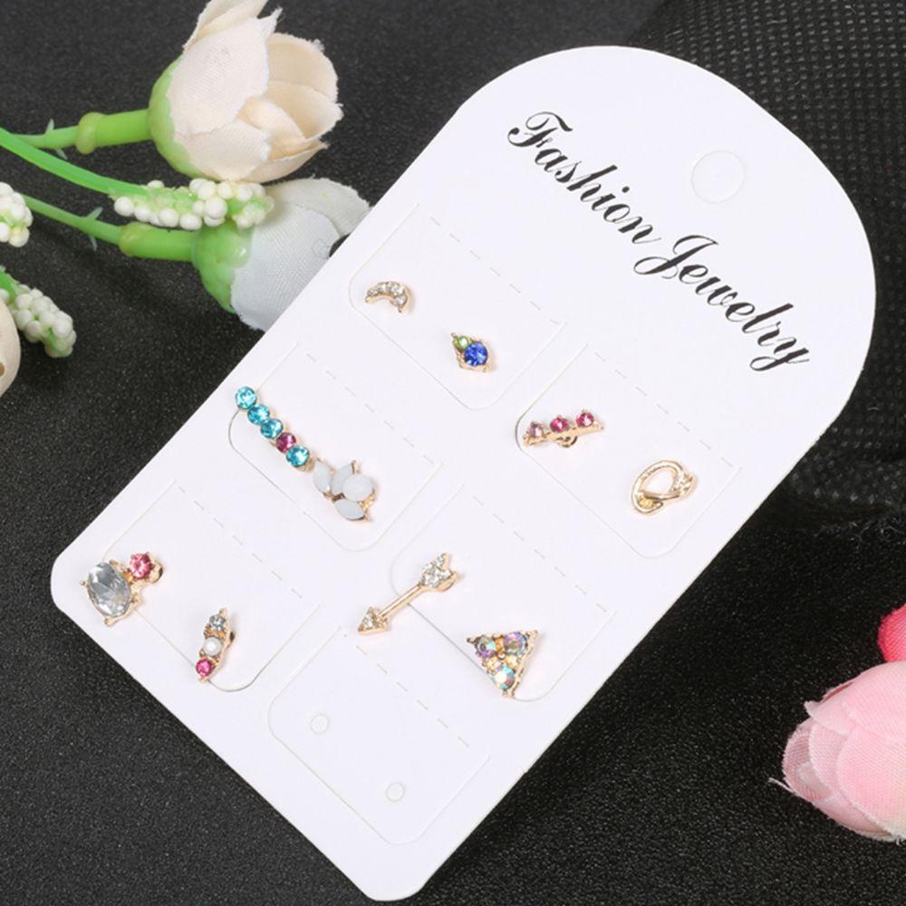 Set 10 Đôi Bông Tai Thời Trang Cho Nữ|Vòng Tròn Màu Sắc Đa Dạng