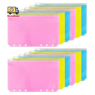 Set 12 Túi Đựng Giấy Tờ Tài Liệu 6 Vòng A6 Kích Thước Chống Thấm Nước