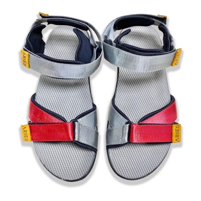 Giày Sandal Nam ARICH BY ARIES Màu Đỏ Bạc Thời Trang - Dép Sandal Quai Hậu - AMSS02