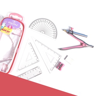 [Xả kho] Bộ dụng cụ học tập | 8 món, hộp nhưa cao cấp | Stacom MS103P