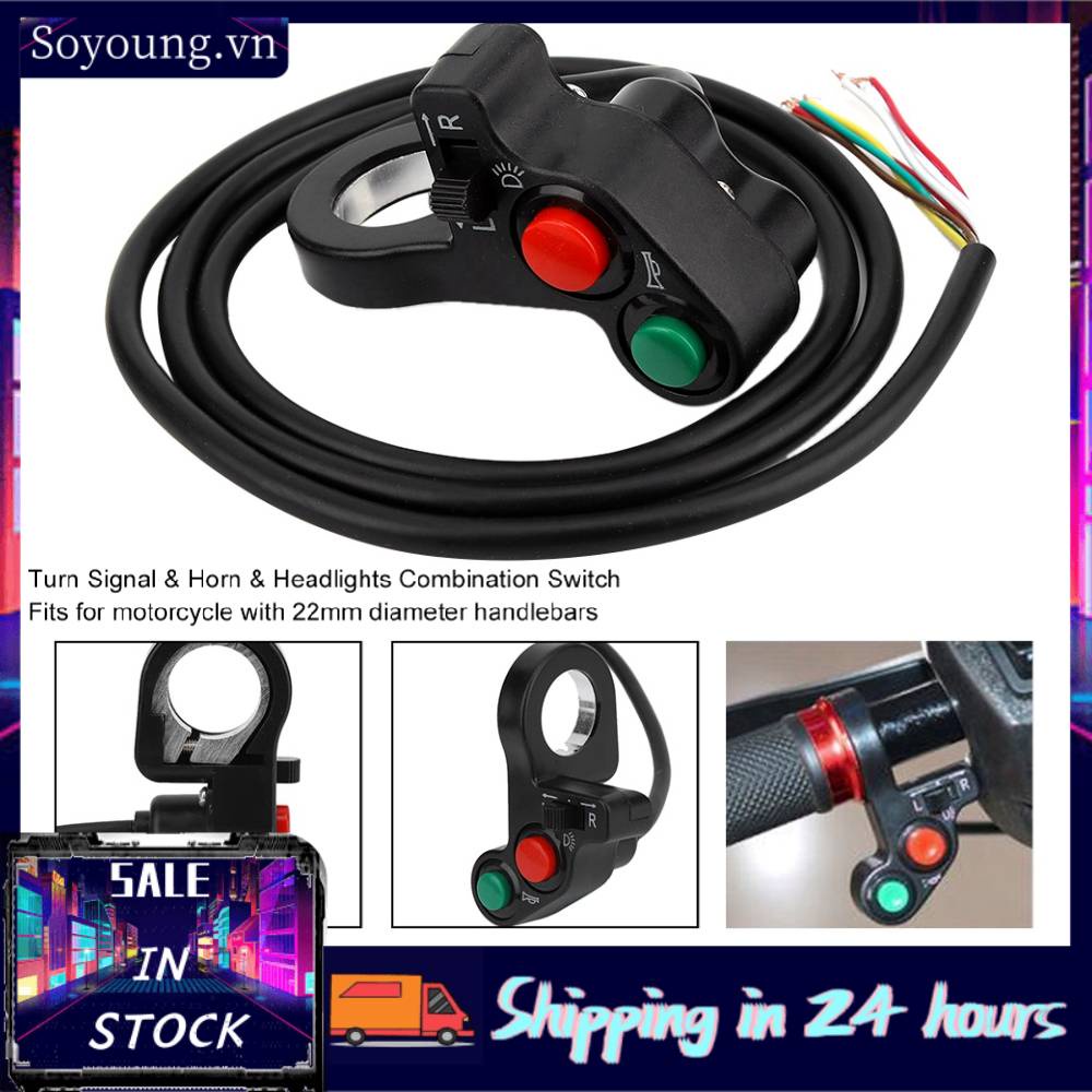 Bộ Công Tắc Đèn Tín Hiệu Cho Xe Máy 7 / 8 &quot;3 Trong 1