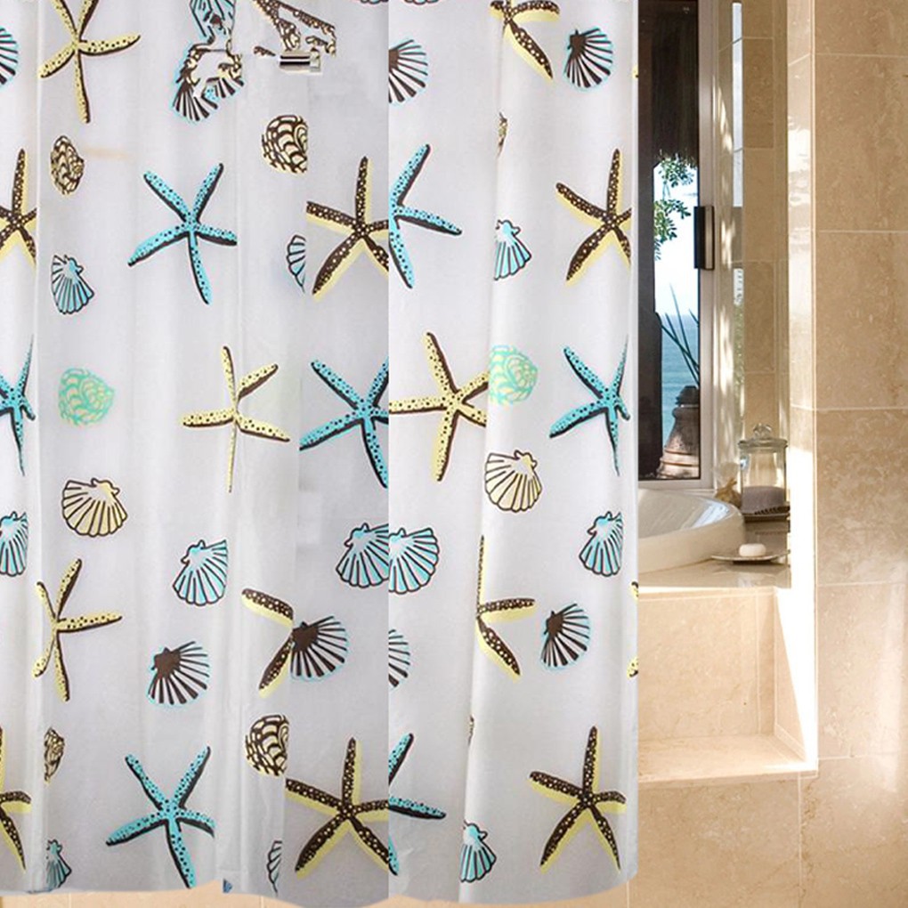 Rèm ngăn phòng tắm hình vỏ sò, sao biển