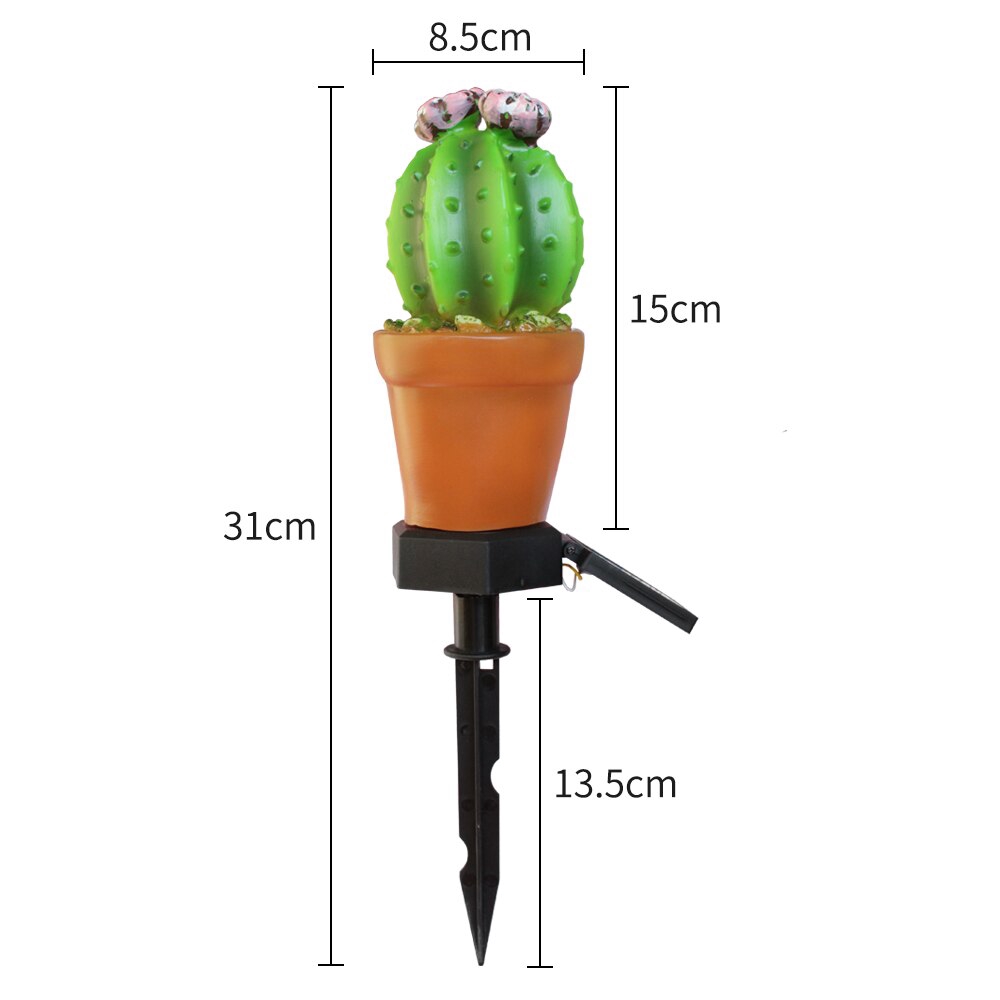 Đèn LED năng lượng mặt trời chống thấm nước hình quả dứa / xương rồng dùng trang trí sân vườn