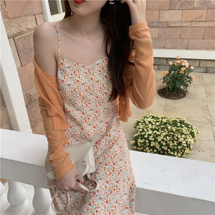 đầm ulzzang Voan Hoa Tay Dài Thời Trang Dành Cho Nữ | BigBuy360 - bigbuy360.vn