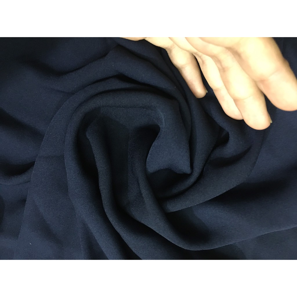 Lụa Thái Tuấn màu xanh navy khổ 1,5m