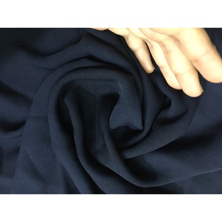 Vải May Áo Dài Thái Tuấn, Lụa Mờ Thái Tuấn Màu Xanh Navy Khổ 1,5m