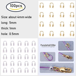 Set 100 phụ kiện bảo vệ dây gắn khóa cài 5x4mm làm từ đồng 