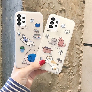 Compatible For Xiaomi Redmi Note 12 11 Pro 5G 11S 10 Pro 10S 10 5G 9S 8T 9 8 7 6 5 Pro 5A Prime 4 4X Ốp điện thoại Tpu Trong Suốt Hình Mèo Vui Nhộn Cho