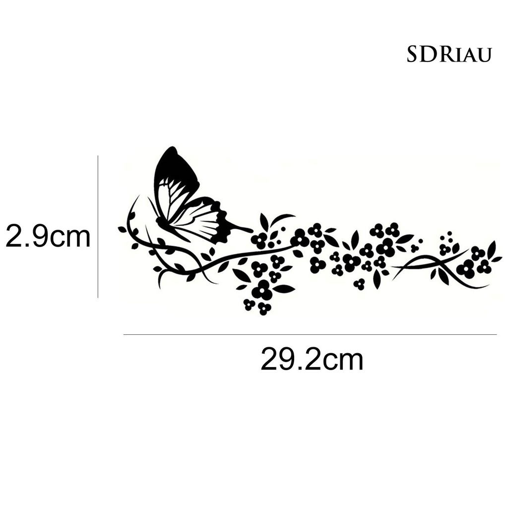 Hình Dán Trang Trí Cửa Sổ Xe Hơi Họa Tiết Hoa Và Bướm Đẹp Mắt Tiện Dụng