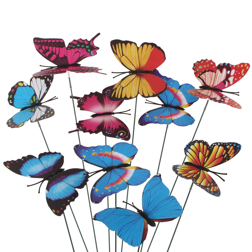 Bộ 10 Bươm Bướm Nhiều Màu Sắc Trang Trí Sân Vườn