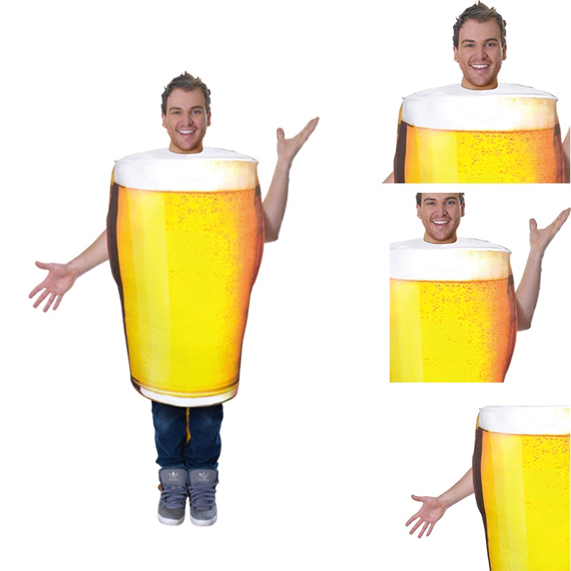 2022 Men Beer Mug Costume Oktoberfest Costume Halloween Cosplay Costume For Adult Party men gift