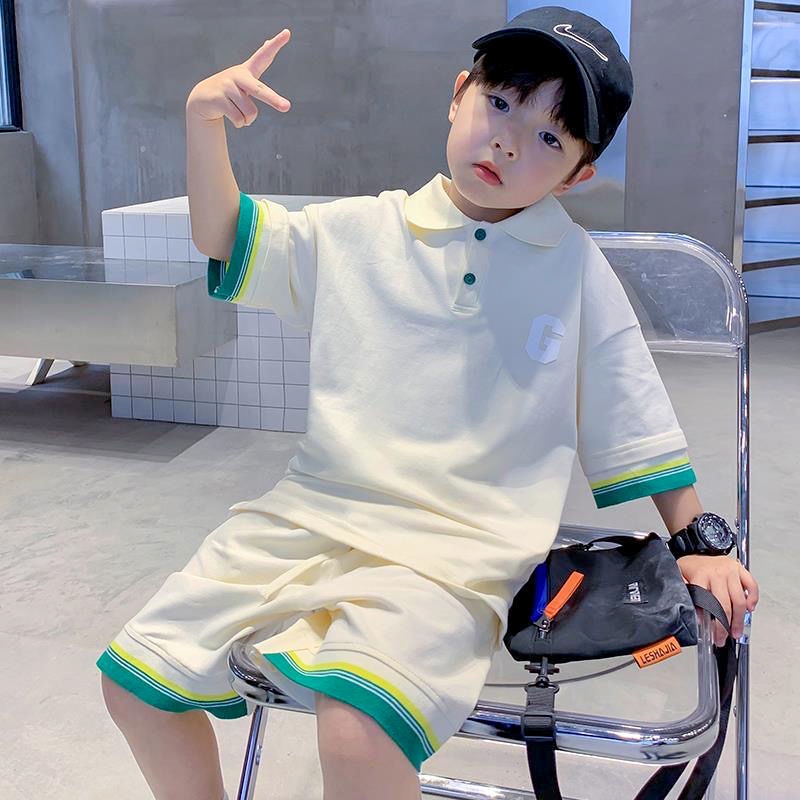 Bộ Quần Áo POLO Ngắn Tay Thời Trang Hè Năng Động Cho Bé Trai