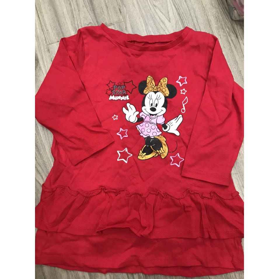 Áo dài tay bé gái form bèo dài cho bé từ 6 đến 18 kg