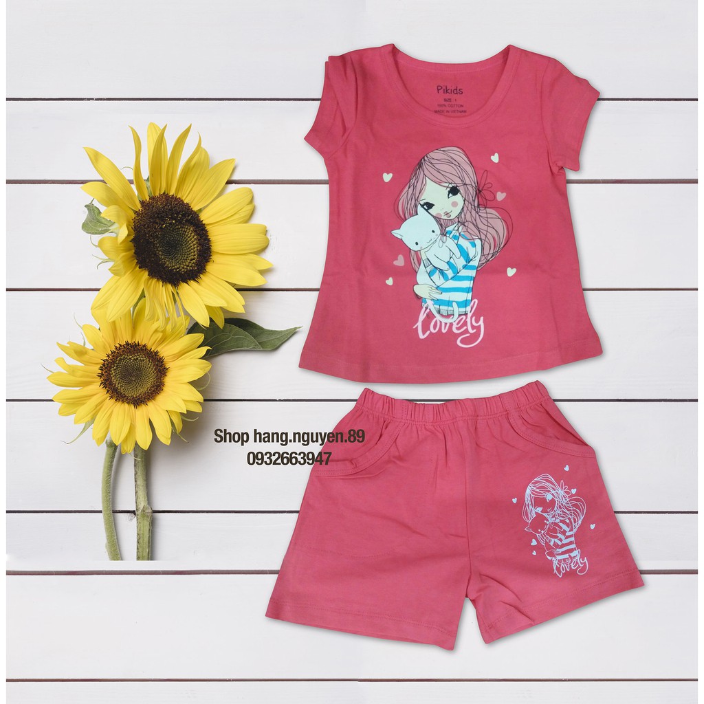 Bộ đồ thun bé gái VNXK