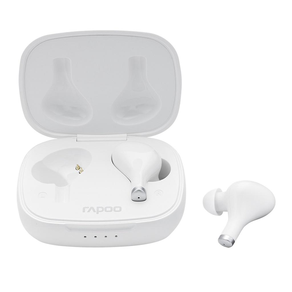 True wireless rapoo i300 tai nghe bluetooth nhét tai không dây chơi gaming xgeardecor phong cách tối giản chống ồn mã p2