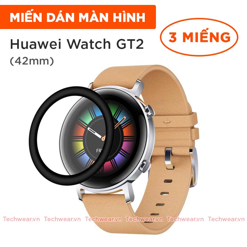 [Mã ELORDER5 giảm 10K đơn 20K] Bộ 3 miếng dán PPF full màn hình cho Huawei watch GT2 bản 42mm