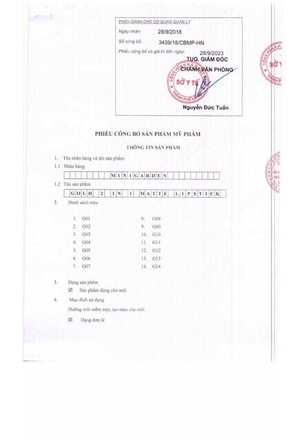 SON ROSES MẪU MỚI 2019