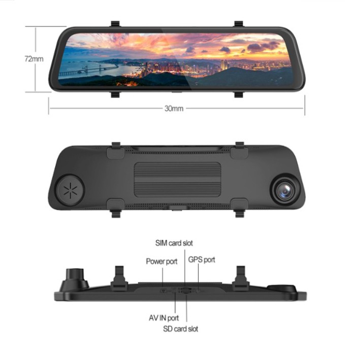 Sản Phẩm Camera hành trình gương ô tô cao cấp Phisung:  Mã Z68 màn hình 12 inch, 4G, Wifi, GPS,... | BigBuy360 - bigbuy360.vn