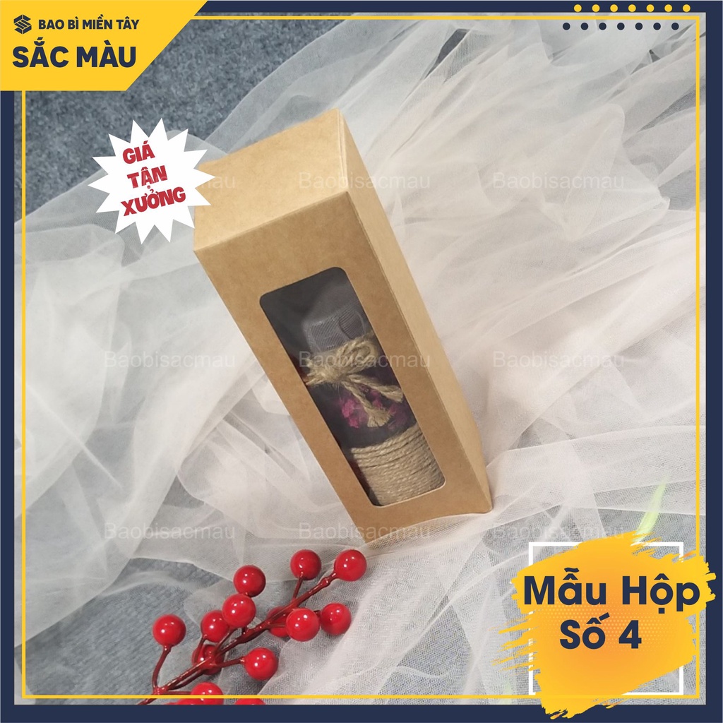 5 Hộp giấy kraft đựng chai nước hoa, lọ mỹ phẩm... Hộp số 4