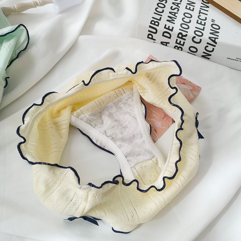 Quần lót cotton phối 2 nơ Funiya B3-05