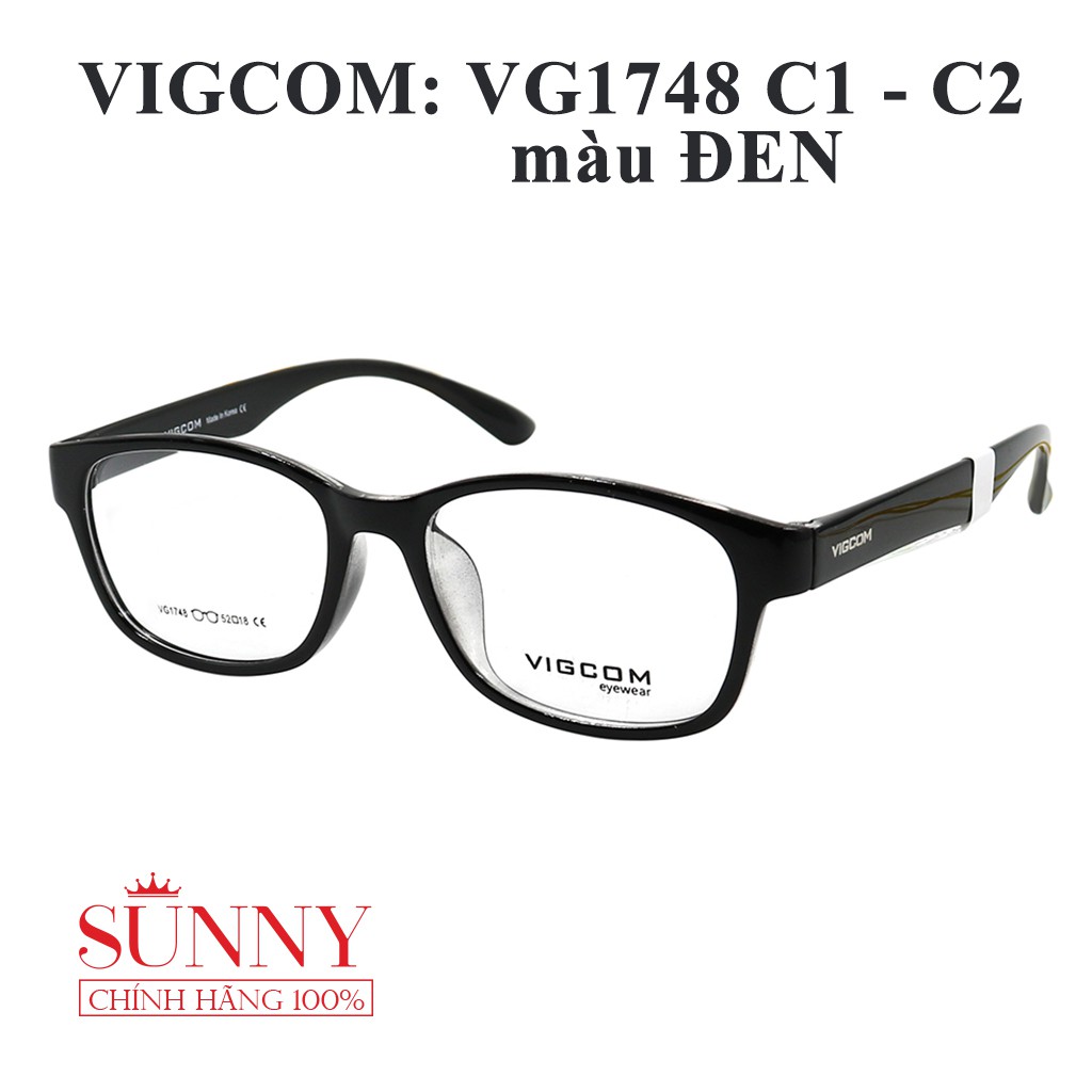 Gọng kính thời trang VIGCOM VG1748 chính hãng, thiết kế dễ đeo bảo vệ mắt