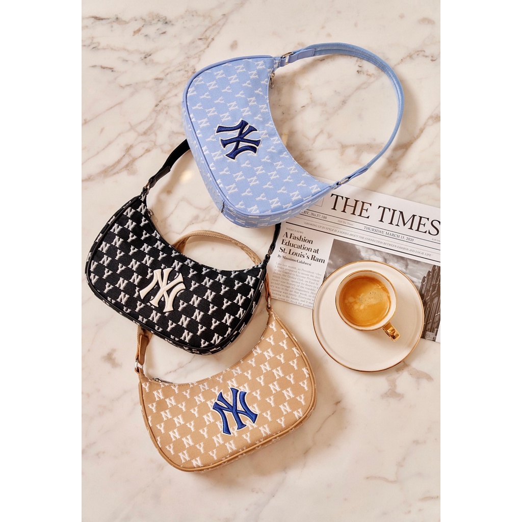 Túi MLB Monogram Jacquard Hobo - Túi kẹp nách MLB nữ chính hãng 3ABQS102N